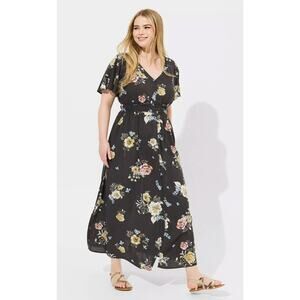 Torrid Plus Size Floral Maxi Dress Cottagecore Prairie Print Pattern